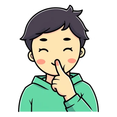 Kiss face with middle finger sticker