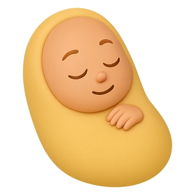 Crop out everything except the baby, making it a die-cut image of just the baby with a transparent background. Preserve the original style and details of the baby in the image. sticker