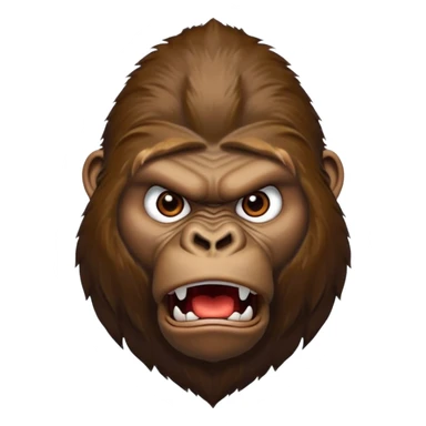 A gorilla angry face with realstick symbol sticker