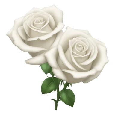 2 white roses with Leifs too  sticker