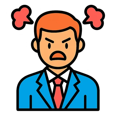 angry businessman sticker
