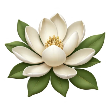 white magnolia sticker