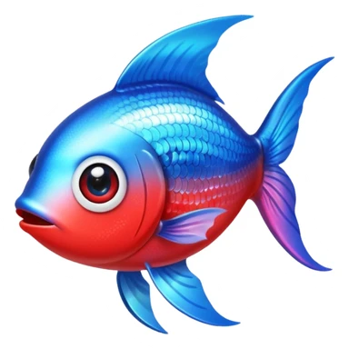 Adorable tetra fish with large sparkling eyes and long flowing fins. sticker