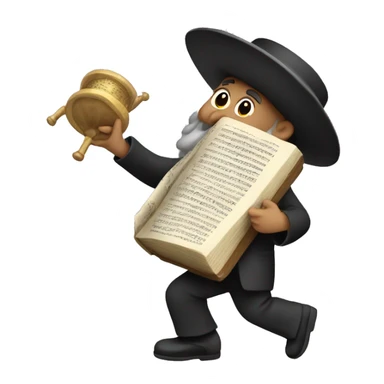 jews dancing with the torah sticker