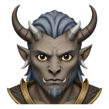 ESO male daedra, gray skin small horns sticker
