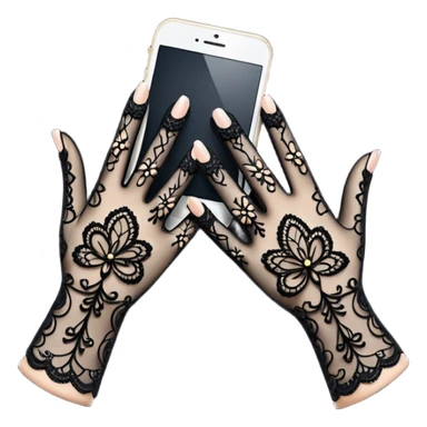 Black lace glove sticker