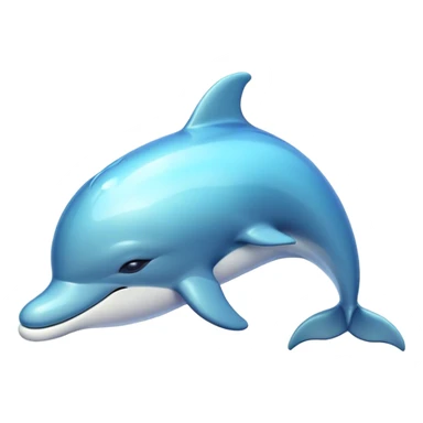 Meme-Worthy Cute Sleeping Bottlenose Dolphin Portrait Emoji, Head resting peacefully with a contented smile, showcasing a shiny, glossy body with eyes gently closed in serene slumber and a graceful, streamlined form, Simplified yet adorably endearing features, highly detailed, glowing with a soft, drowsy aquatic light, high shine, relaxed and utterly lovable, stylized with an air of playful laziness, soft glowing outline, capturing the essence of a sleeping dolphin that feels destined to become the next viral icon of adorable rest! sticker