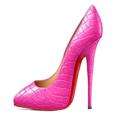 louboutin pink crocodile stiletto sticker