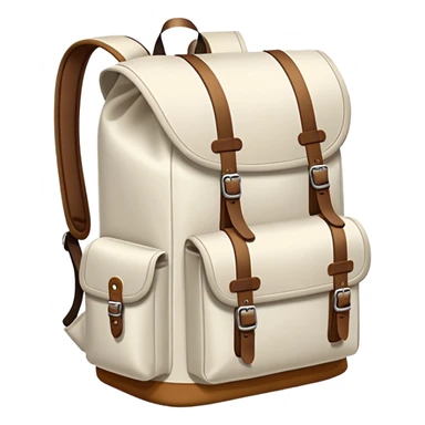 white camping backpack sticker