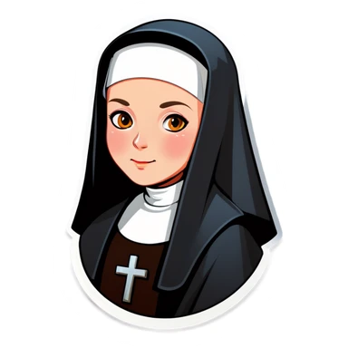 Nun sticker