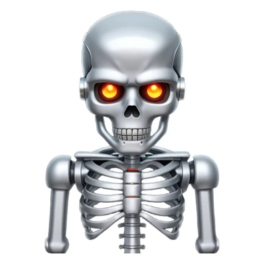 Terminator with metal skeleton sticker