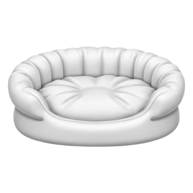 white Pet bed empty with no animal in it no dog in it I said sticker