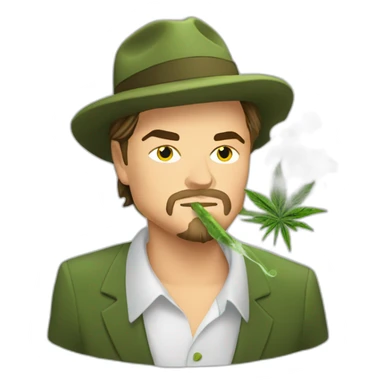 leonardo dicaprio smocking weed sticker