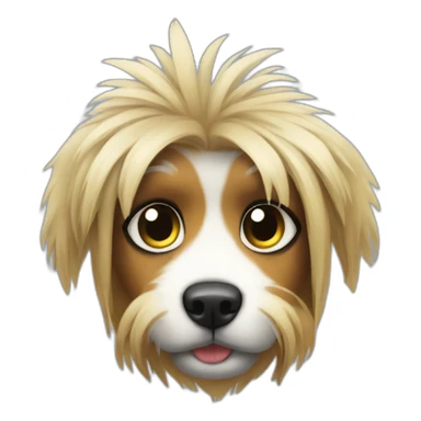 cute misfits hair punk dog sticker