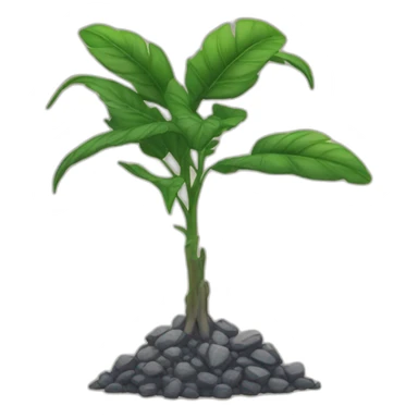 A dry and dead basilica plant sticker