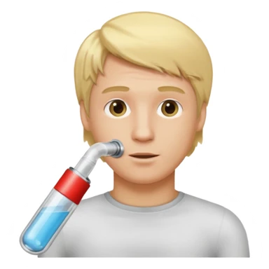 Hombre Rubio conectando un tubo sticker