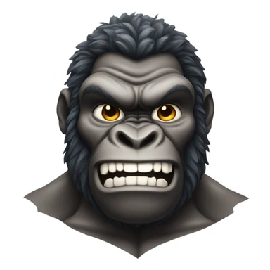 curly haired woman gorilla with muscles  sticker