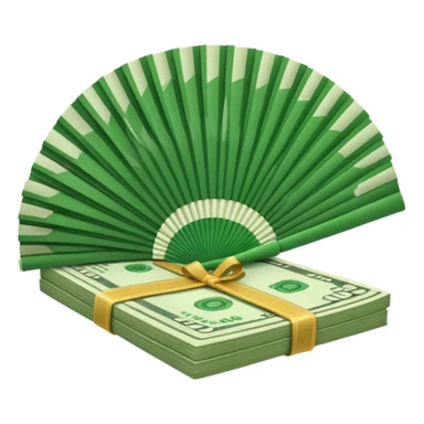 money bills fanned out sticker