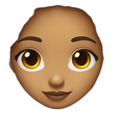 Light skin girl afro orange with heart shaped hands sticker