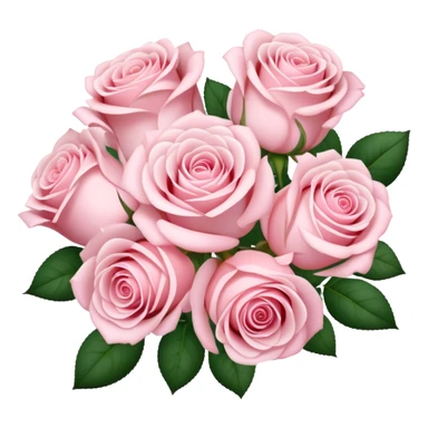 Bouquet of pale pink roses sticker
