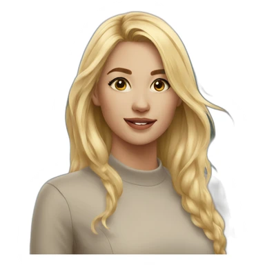 blonde beauty outdoors portrait sticker