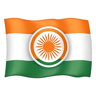 Indian flag, simple, clean, iconic, no text sticker