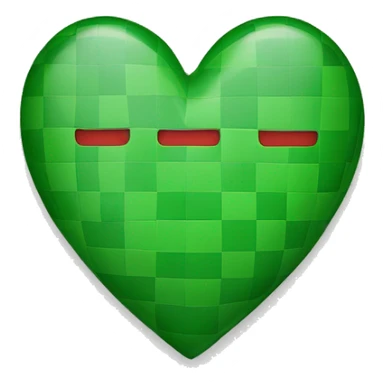 Un coeur à carreaux rouge et vert mélangés sticker