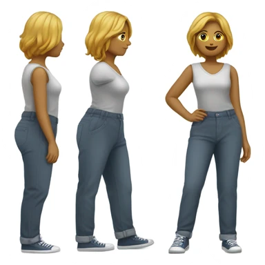 Femme clé plate pieds  sticker