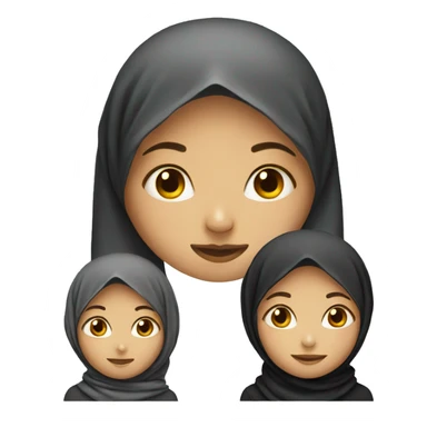 girl with hijab and without a face  sticker