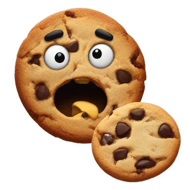 One Terrified cookie half eaten  sticker