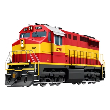 Diesel Locomotive - EMD SD70 (Model Year: 2021) (Iconic colour: Red and yellow) sticker
