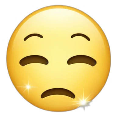 sad face with sparkles sticker