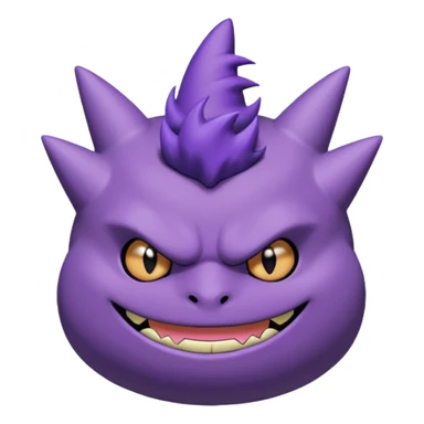 gengar from pokemon on jojos head sticker