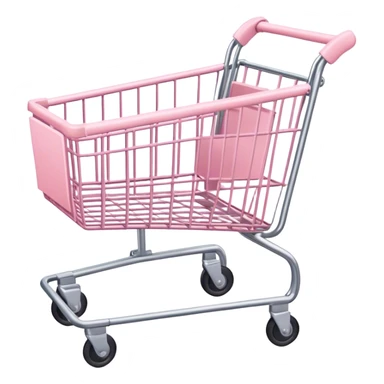 Pale pink empty shopping cart sticker