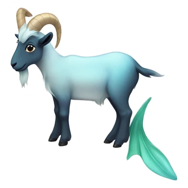 Goat attached to a mermaid tail sticker