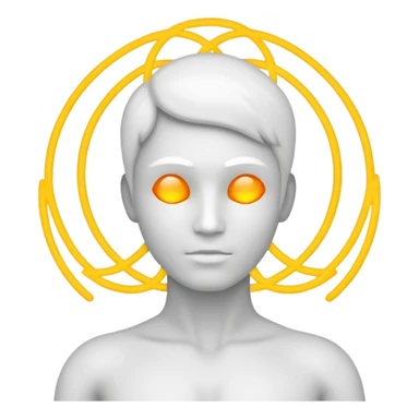 human silhouette with balanced energy lines sticker