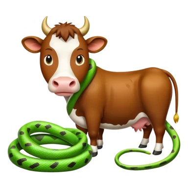 🐮+🐍 sticker