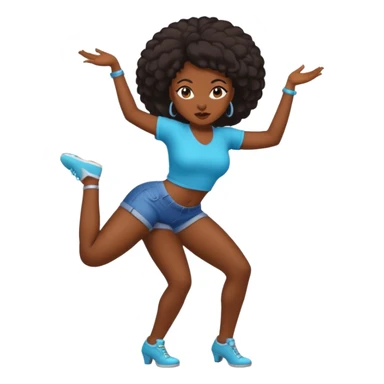 black woman twerking, sassy, fun sticker