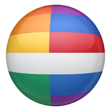 Rede Globo circle white rainbow flag sticker