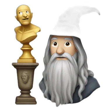 Gandalf with a bust sticker