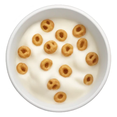 Cereals with milk in a bowl sticker