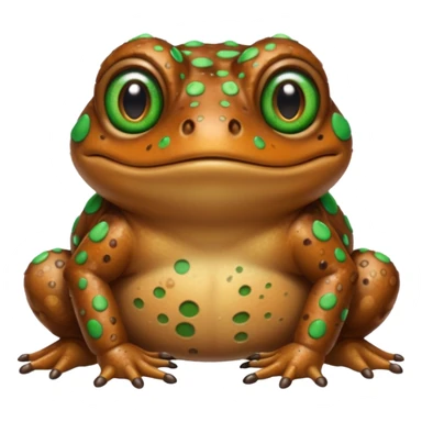 Brown toad sticker