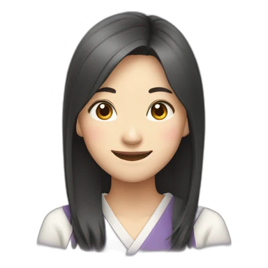 Japanese woman smile sticker