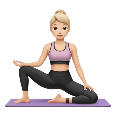 a woman doing pilates sticker
