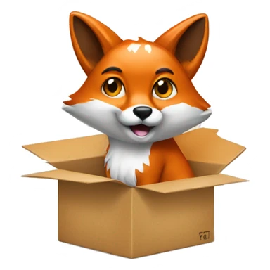 fox in box sticker