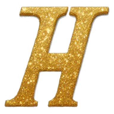Glitter letter H sticker