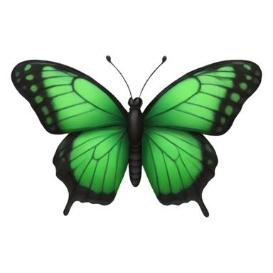 black-green butterfly  sticker