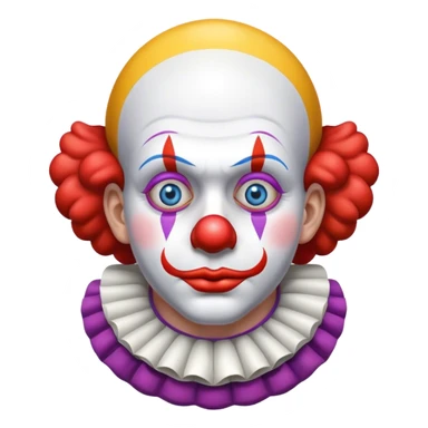 Pensive clown sticker