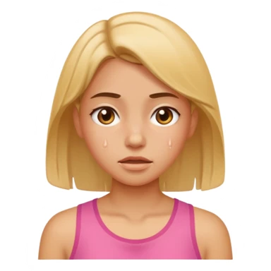 girl sweating sticker
