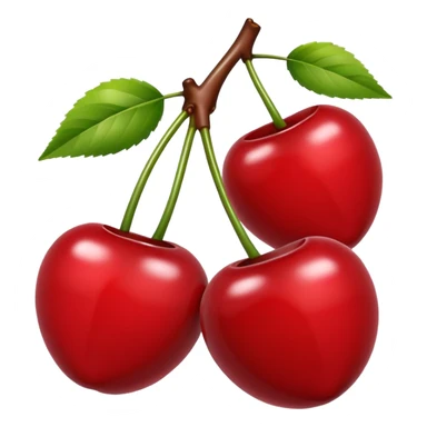 Hyperrealistic, mirco-detailed, isolated, rendering, cherries. Transparent background, no emoji faces, no emoji icons, must be 4k hd, must not be low quailty, dpi 300 sticker
